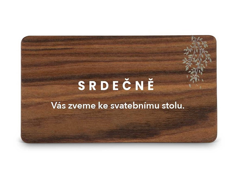Dřevěná pozvánka ke stolu PODZIM