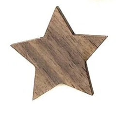 Dřevěná vánoční ozdoba HVĚZDA - 5ks