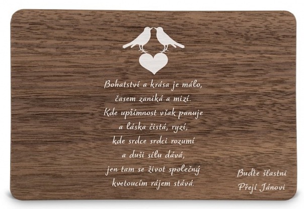 Svatební přání HRDLIČKY