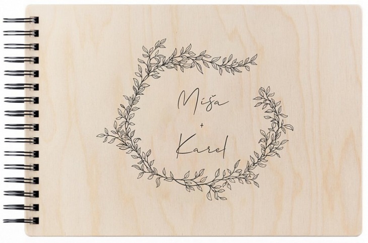 Dřevěné fotoalbum VĚTVIČKA