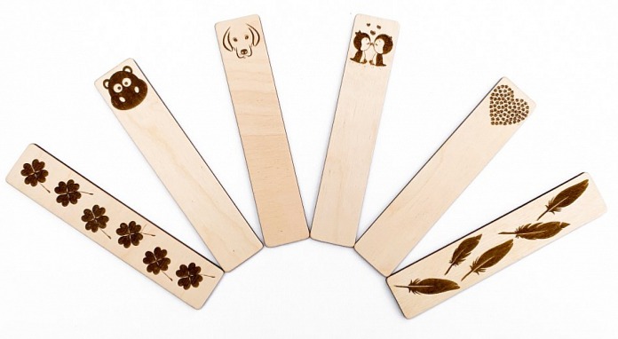 Dřevěná záložka do knížky KNIHY