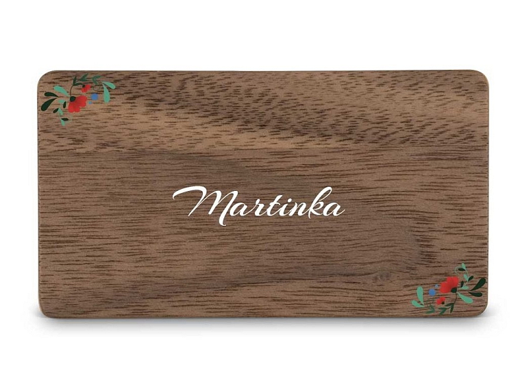 Dřevěná zasedací kartička FOLK