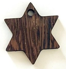Dřevěná vánoční ozdoba HVĚZDIČKA- 5ks