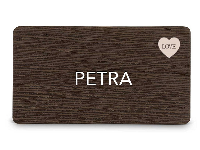 Dřevěná zasedací kartička - ROZKVĚT