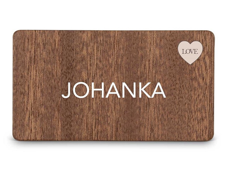 Dřevěná zasedací kartička - ROZKVĚT