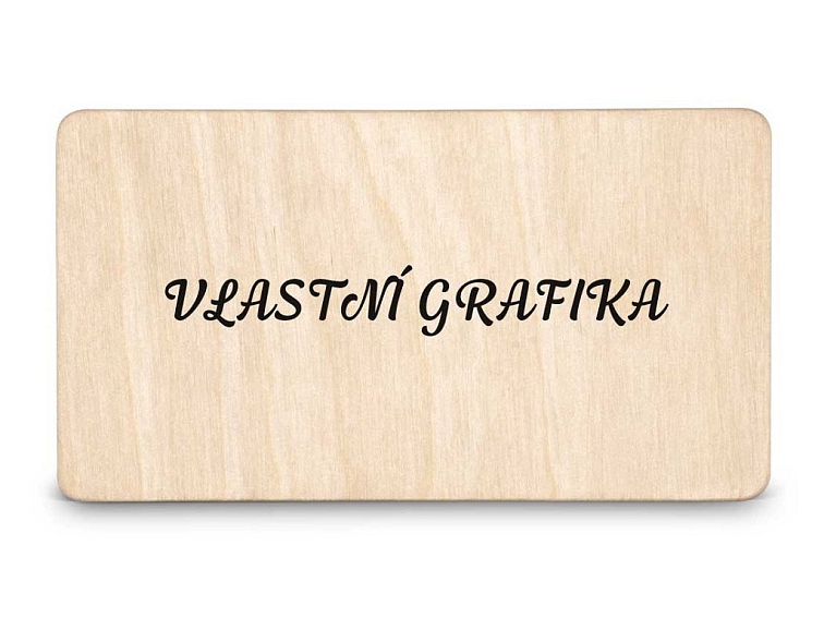 Dřevěná zasedací kartička - VLASTNÍ GRAFIKA
