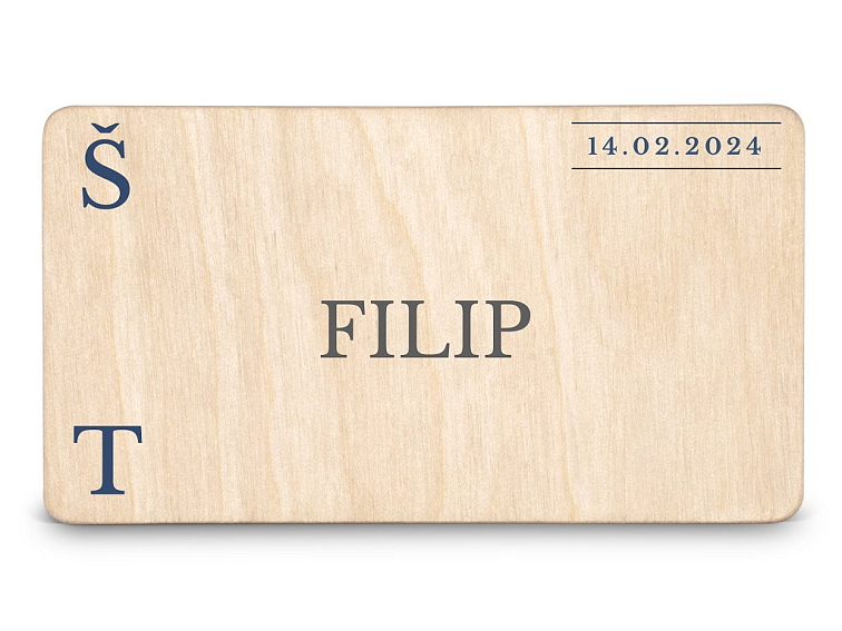 Dřevěná zasedací kartička CIRCLE