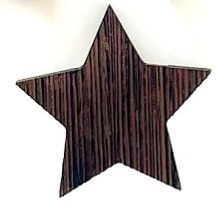 Dřevěná vánoční ozdoba HVĚZDA - 5ks