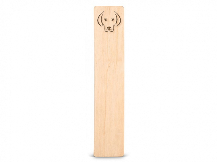 Dřevěná záložka do knížky PES