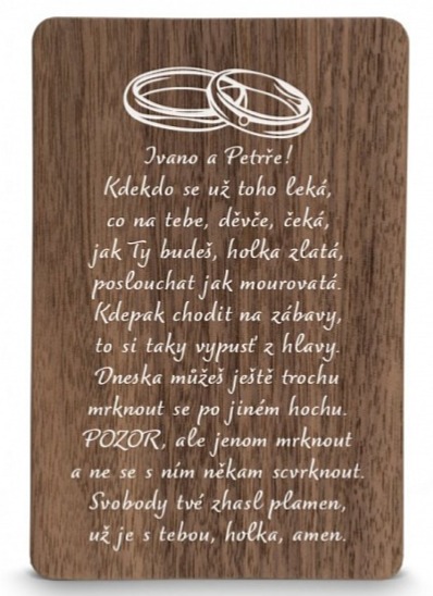 Svatební přání PRSTENY