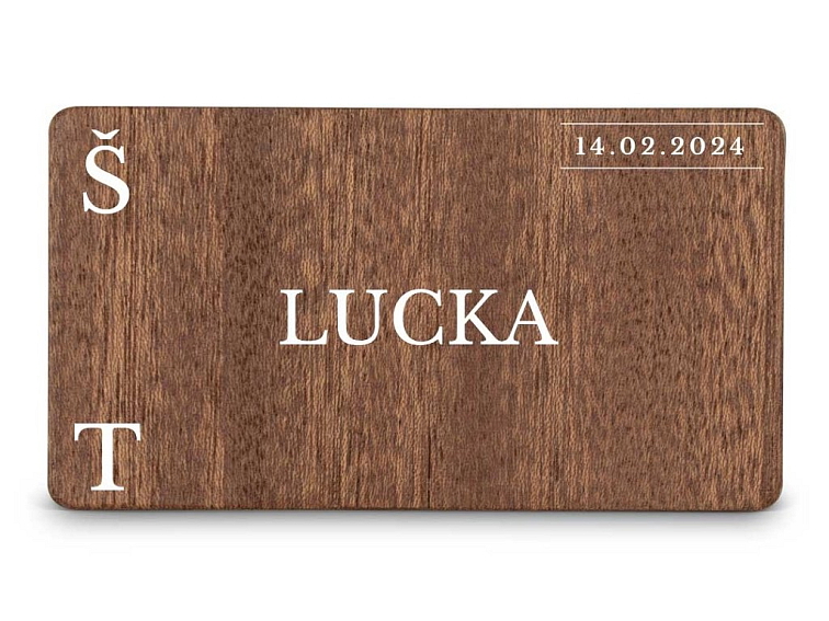 Dřevěná zasedací kartička CIRCLE