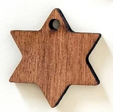 Dřevěná vánoční ozdoba HVĚZDIČKA- 5ks