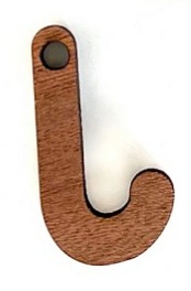 Dřevěná vánoční ozdoba HŮLKA - 5ks