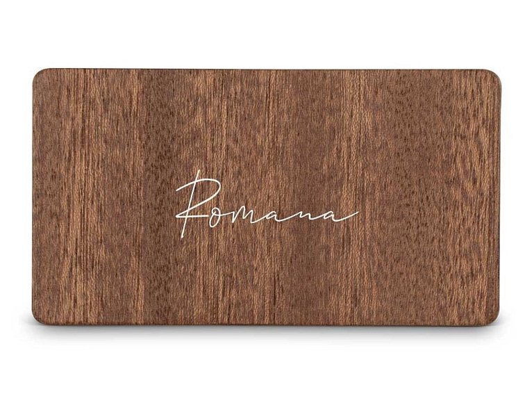 Dřevěná zasedací kartička VĚTVIČKA