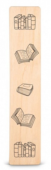 Dřevěná záložka do knížky KNIHY