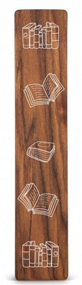 Dřevěná záložka do knížky KNIHY