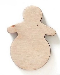 Dřevěná vánoční ozdoba SNĚHULÁK - 5ks