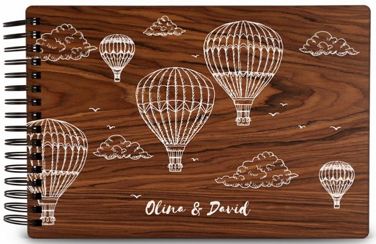 Dřevěné fotoalbum BALÓNY