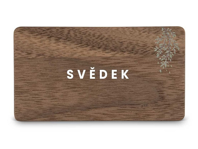 Dřevěná zasedací kartička PODZIM