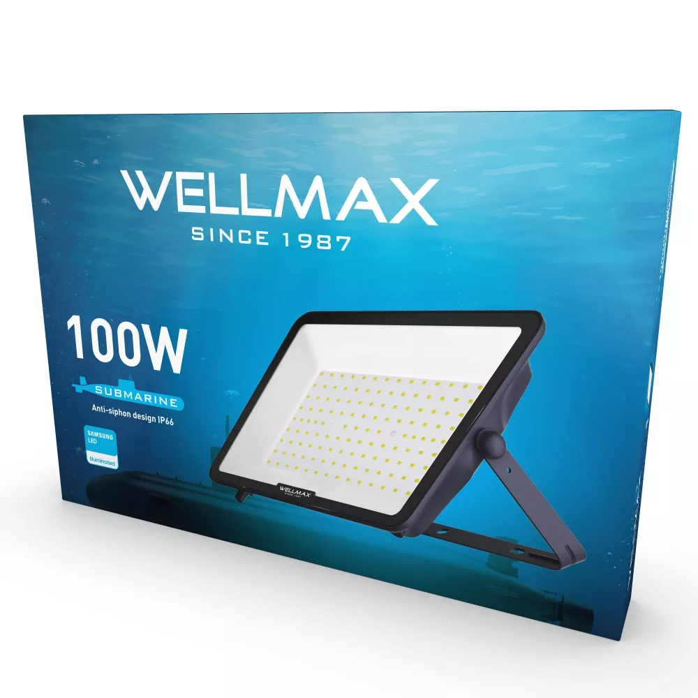 LED Reflektor Wellmax 100W Samsung LED - Neutrální bílá