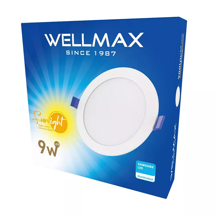 LED panel Wellmax 9W kruh - Neutrální bílá