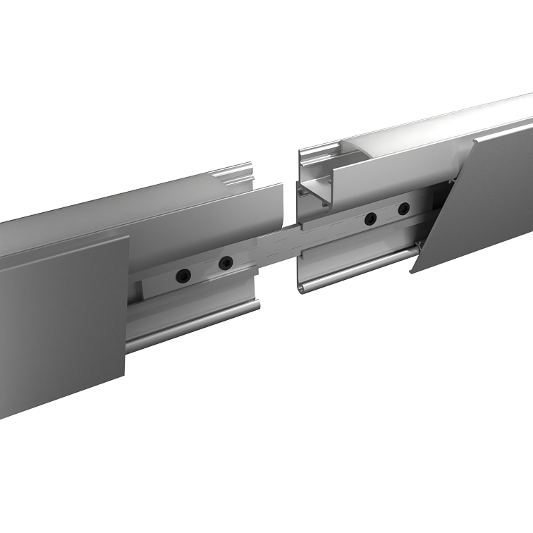 LED lišta povrchová - WALL stříbrná