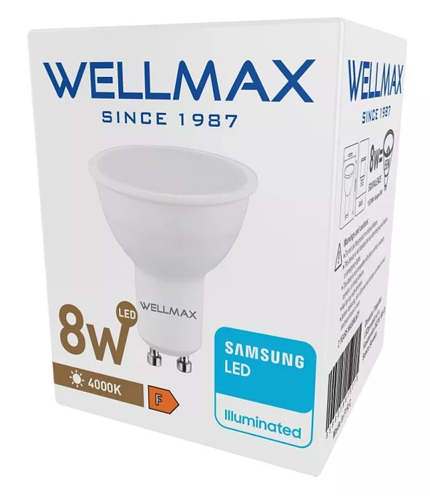 LED žárovka Wellmax GU10 8W neutrální bílá