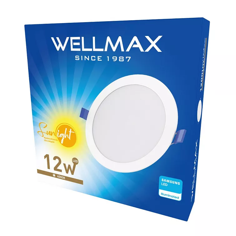 LED panel Wellmax 12W kruh - Neutrální bílá