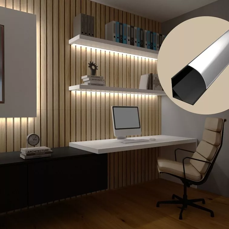 LED lišta R1 ROHOVÁ černá