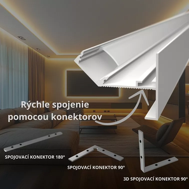 LED lišta CEIL-EDGE MAXI bílá