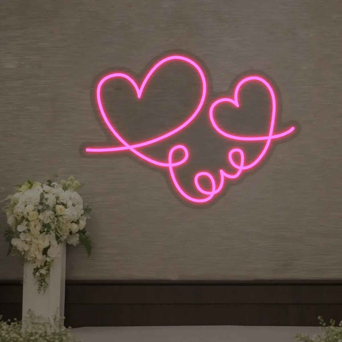 LED neon - Srdce 60x43cm