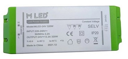 LED napájecí zdroj 320W, 24V - nábytkový