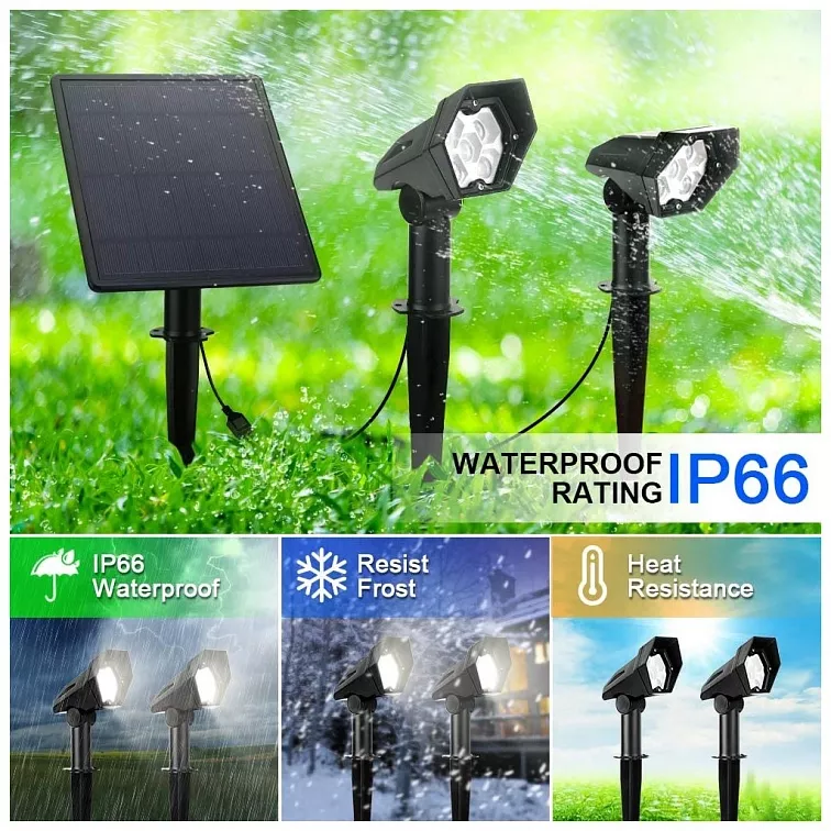 LED solární lampy 3000K SET