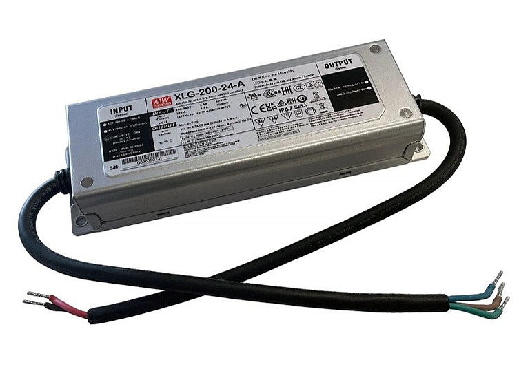 LED napájecí zdroj 200W, 24V, PFC IP65 - Voděodolný MEAN-WELL