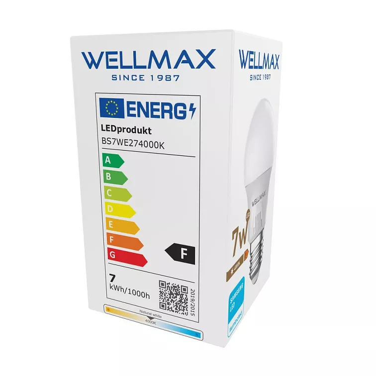 LED žárovka Wellmax E27 7W neutrální bílá