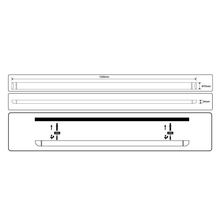 LED lineární svítidlo Batten 36W 120cm 4000K Samsung
