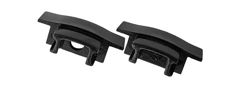 Koncovky pro LED lištu - ZAPUŠTĚNÁ SIMPLE černá (2ks)