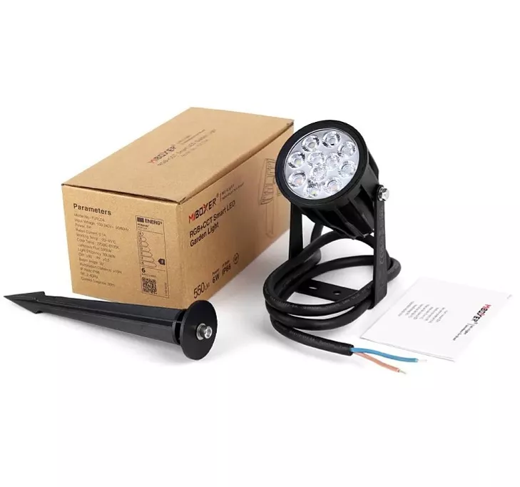 LED zahradní reflektor 6W RGB+Dual-White (2.4GHz)