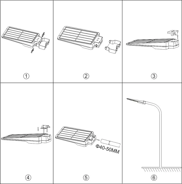 LED pouliční solární svítidlo se senzorem 1600lm