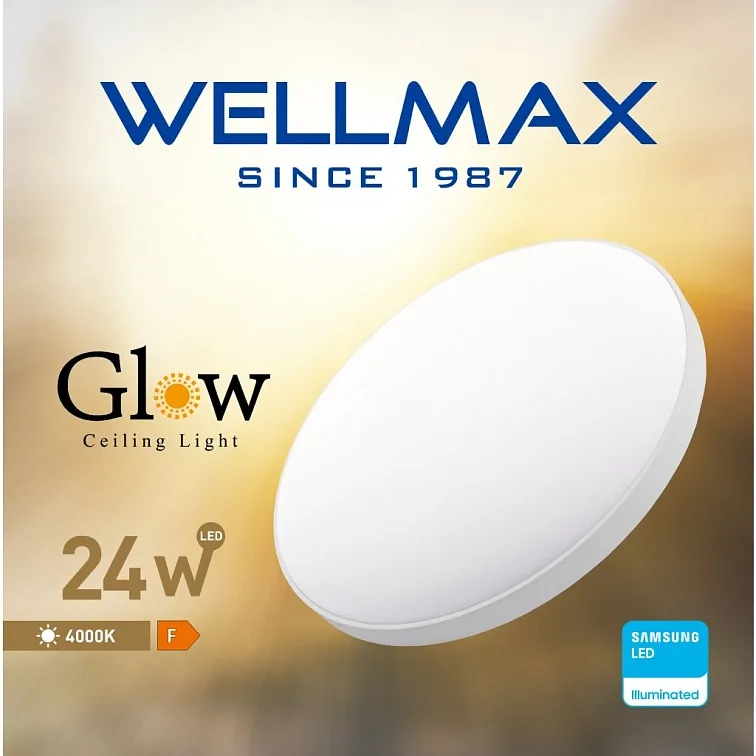 LED stropní lampa GLOW 24W Samsung LED - neutrální bílá
