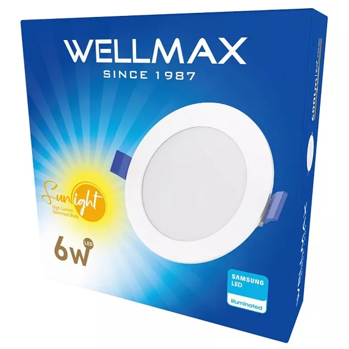 LED panel Wellmax 6W kruh - Neutrální bílá