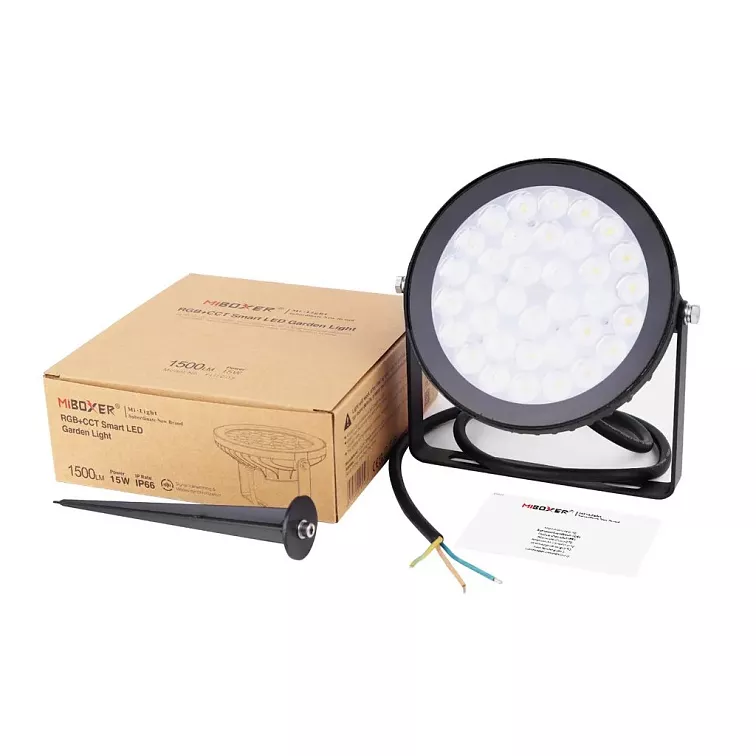 LED zahradní reflektor 15W RGB+Dual-White (2.4GHz)