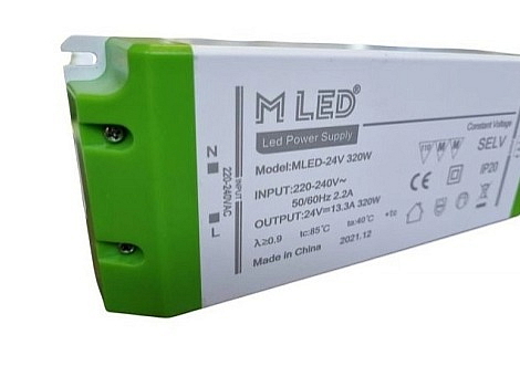 LED napájecí zdroj 320W, 24V - nábytkový