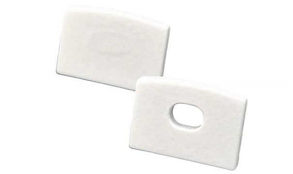 Koncovky pro LED lištu povrch. - S11 bílé (2ks)