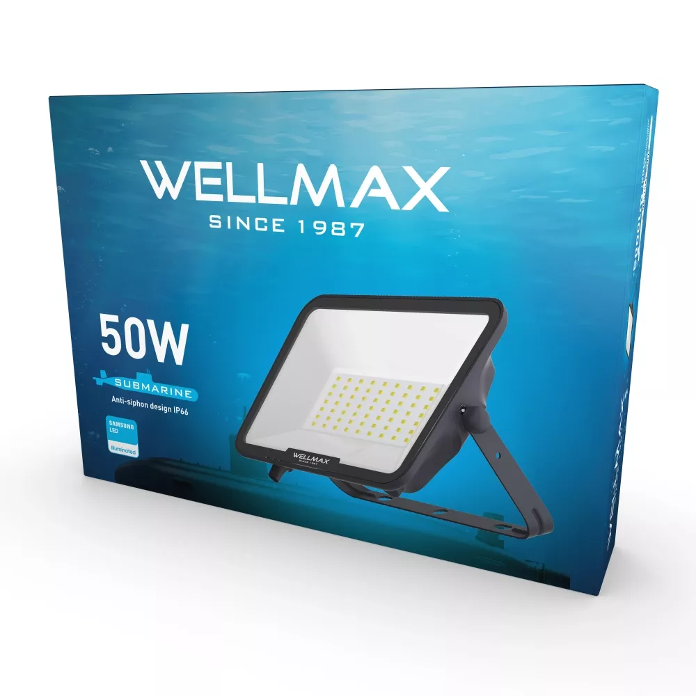 LED Reflektor Wellmax 50W Samsung LED - Neutrální bílá