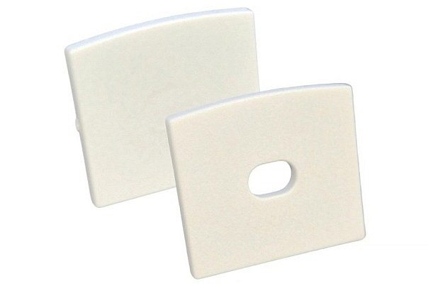 Koncovky pro LED lištu povrch. - S12 bílé (2ks)