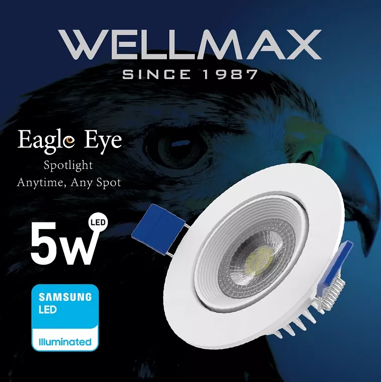 LED podhledové svítidlo kruh Wellmax 5W Samsung LED - Neutrální bílá