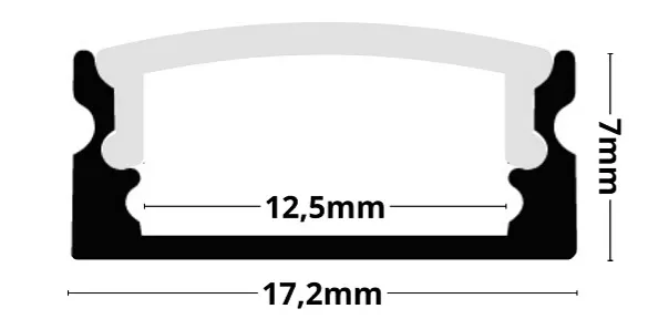 LED lišta povrchová - SIMPLE stříbrná