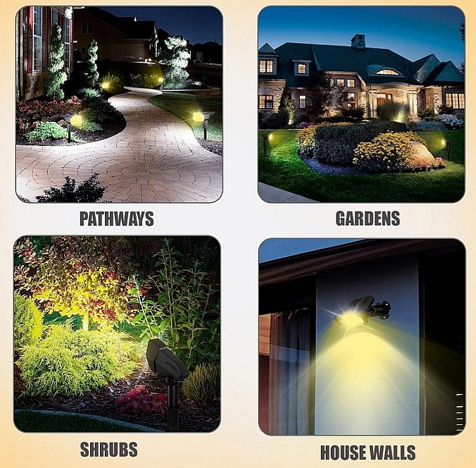 LED solární lampy 3000K SET