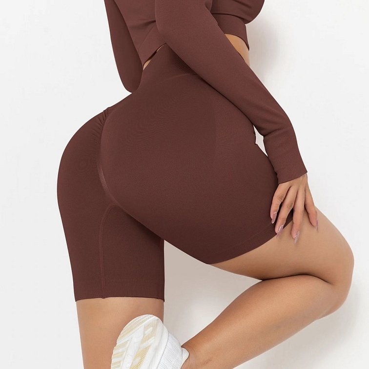 Push-up kraťasy brown dark